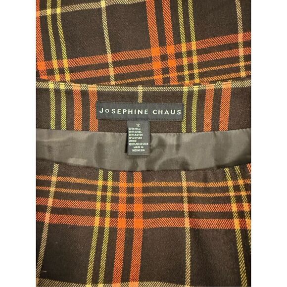 Josephine Chaus Women’s Wool Blend Plaid Wrap Skirt Sz. 12. Schoolgirl Academic - Picture 4 of 5